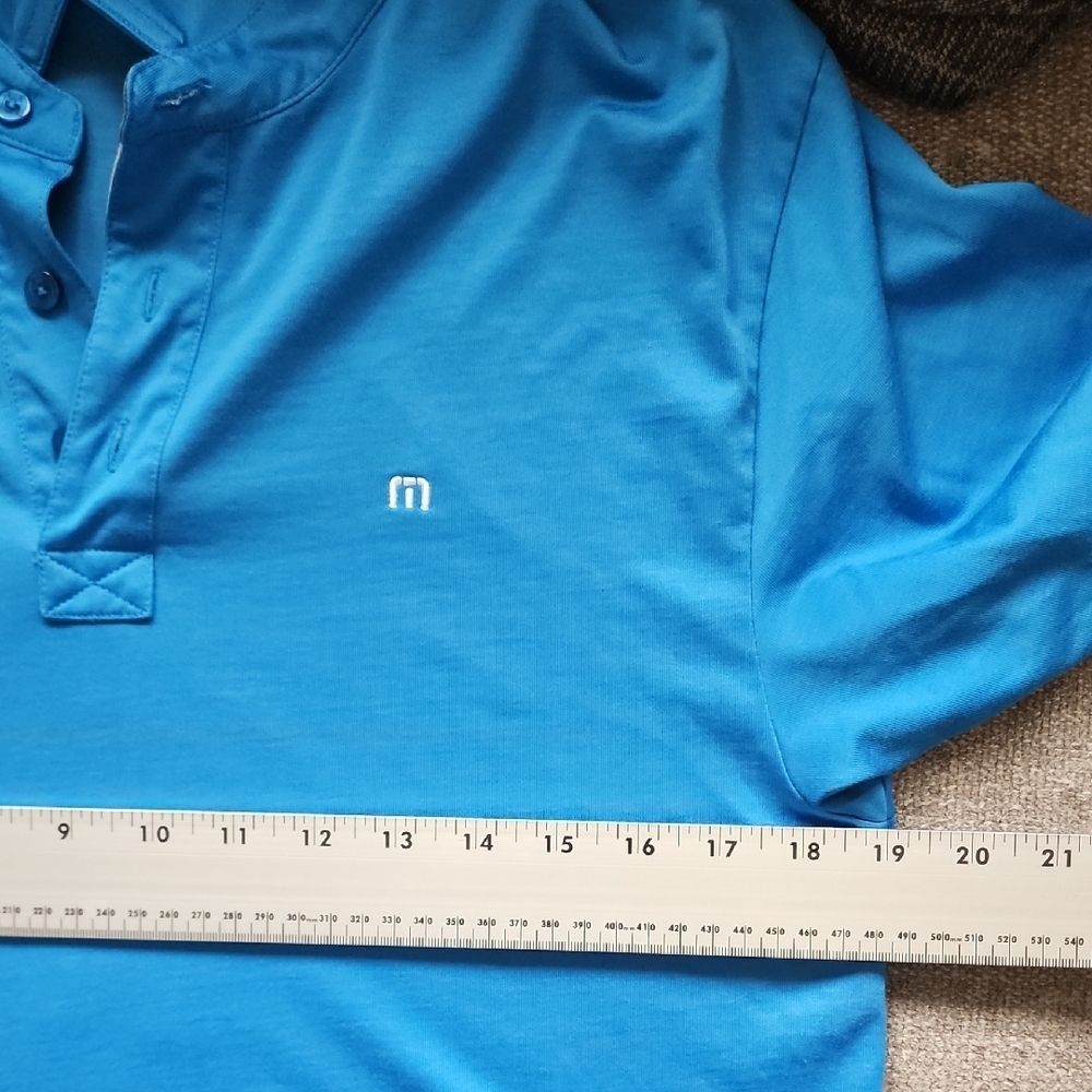 Travis Mathew Vibrant Blue Performance Polo Shirt Men’s Small Golf Short Sleeve - Picture 7 of 10